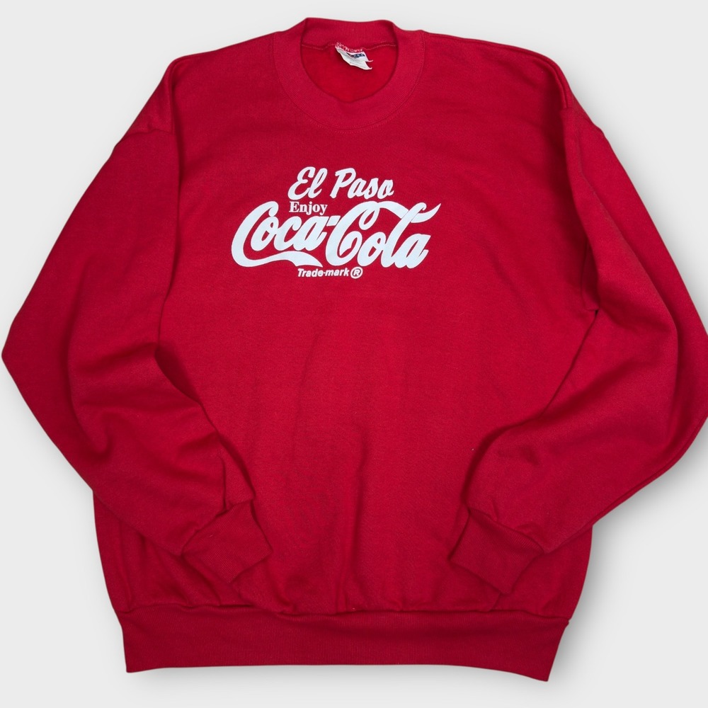 Vintage 90's Coca-Cola Sweatshirt Mens XL El Paso Livestock Show USA